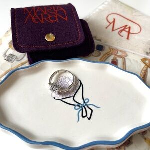 Marla Aaron Embossed Chunky Trundle Ring and Lock